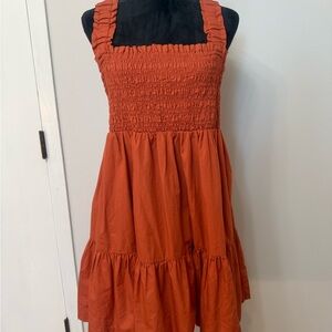 Abercrombie & Fitch Terracotta Smocked Dress